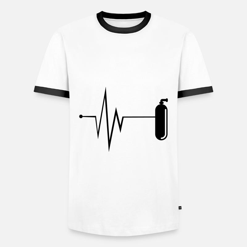 Oxygen Diving Pulse - Men's Ringer Shirt - white/black