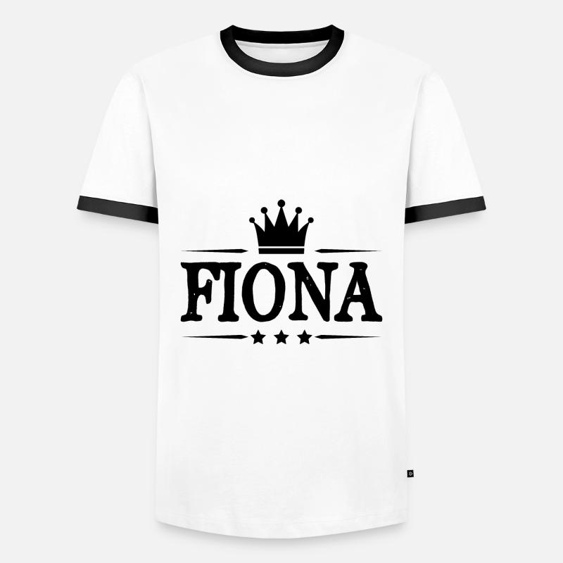 Fiona - Men's Ringer Shirt - white/black