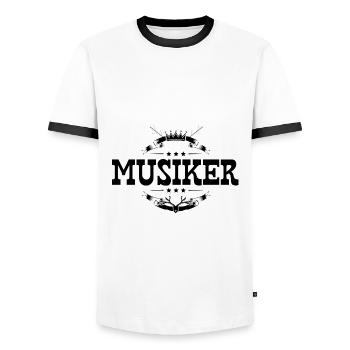 Musiker Beruf - Männer Kontrast-T-Shirt - Weiß/Schwarz - Vorne - AI Model Female 172 light (172cm) & AI Model Male 178 dark (178cm)