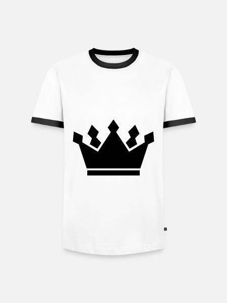 Crown symbol icon - Men's Ringer Shirt - white/black