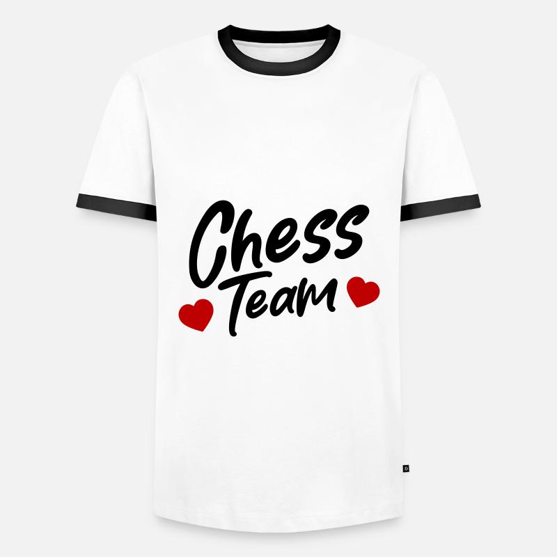 Chess Team - Men's Ringer Shirt - white/black