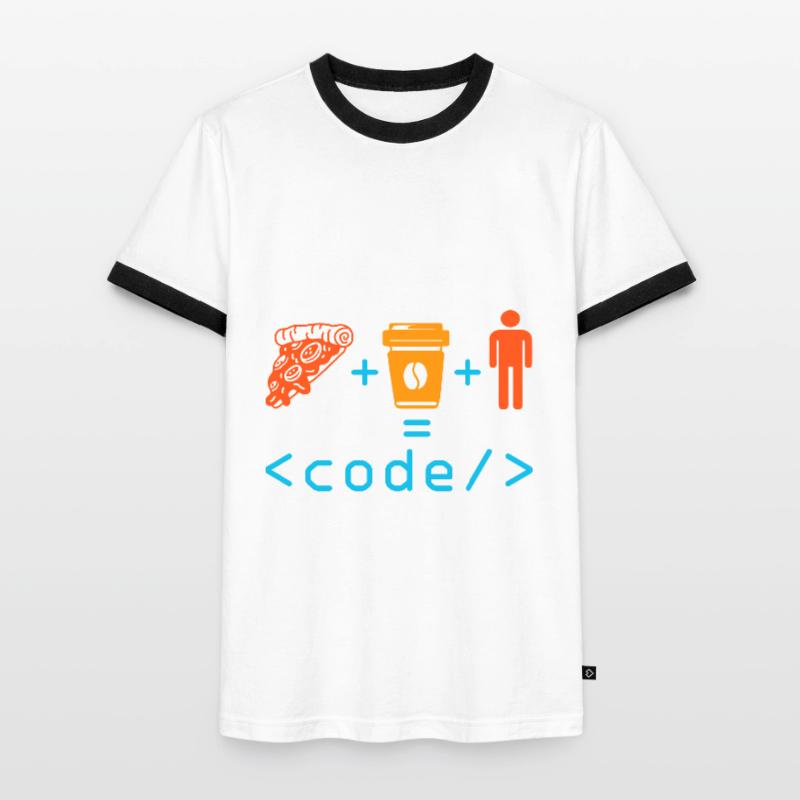 Programmeur, Codeur, Ordinateur, Nerd, Geek, Codage, Drôle T-shirt contrasté Homme
