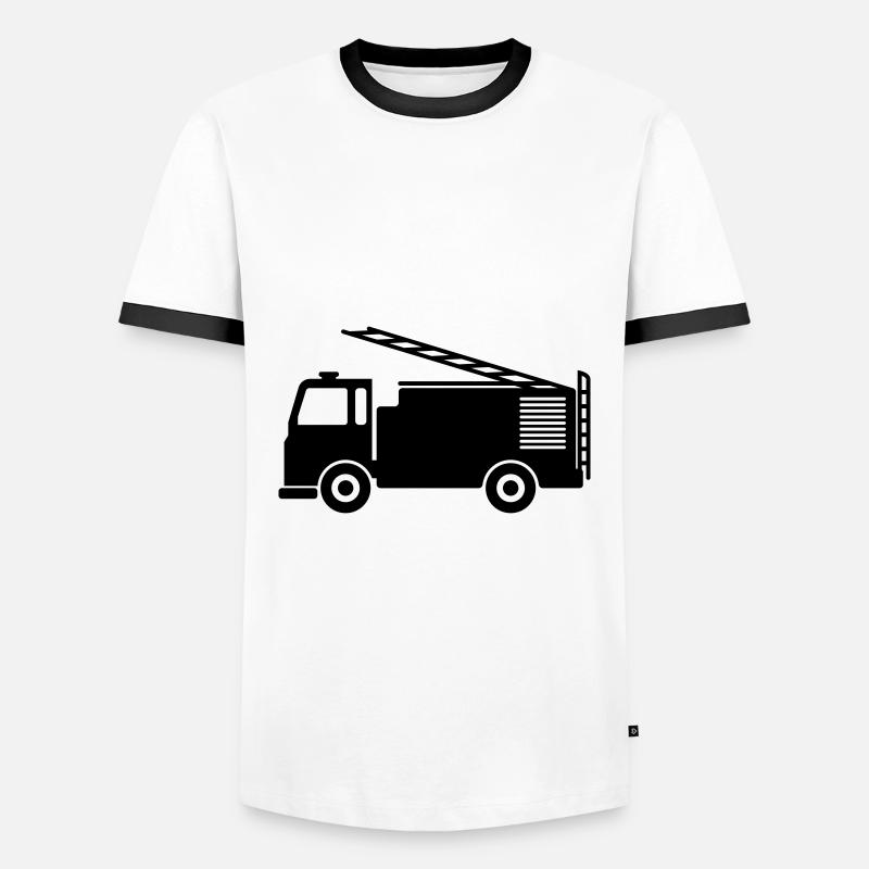 Fire engine - Men's Ringer Shirt - white/black