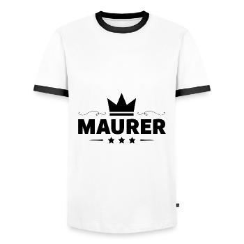 Maurer Beruf - Männer Kontrast-T-Shirt - Weiß/Schwarz - Vorne - AI Model Female 172 light (172cm) & AI Model Male 178 dark (178cm)