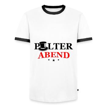 Bachelor Party Wedding Bachelor - Men's Ringer Shirt - white/black - Front - AI Model Female 172 light (172cm) & AI Model Male 178 dark (178cm)