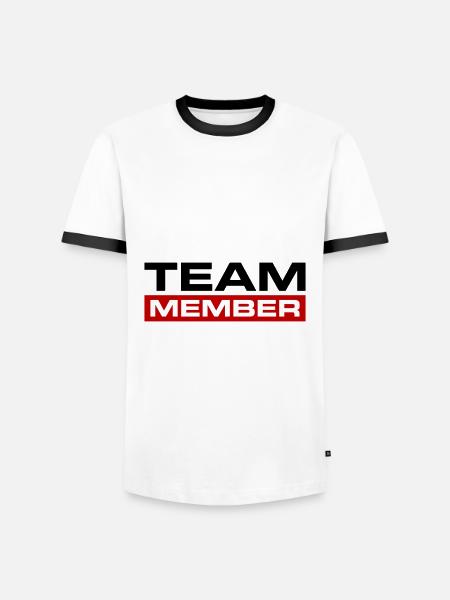 Team Member - Men's Ringer Shirt - white/black