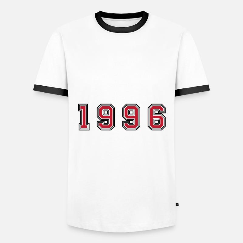 Numéro de l’année 1996 - T-shirt contrasté Homme - blanc/noir