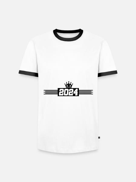 Couronne 2024 - T-shirt contrasté Homme - blanc/noir