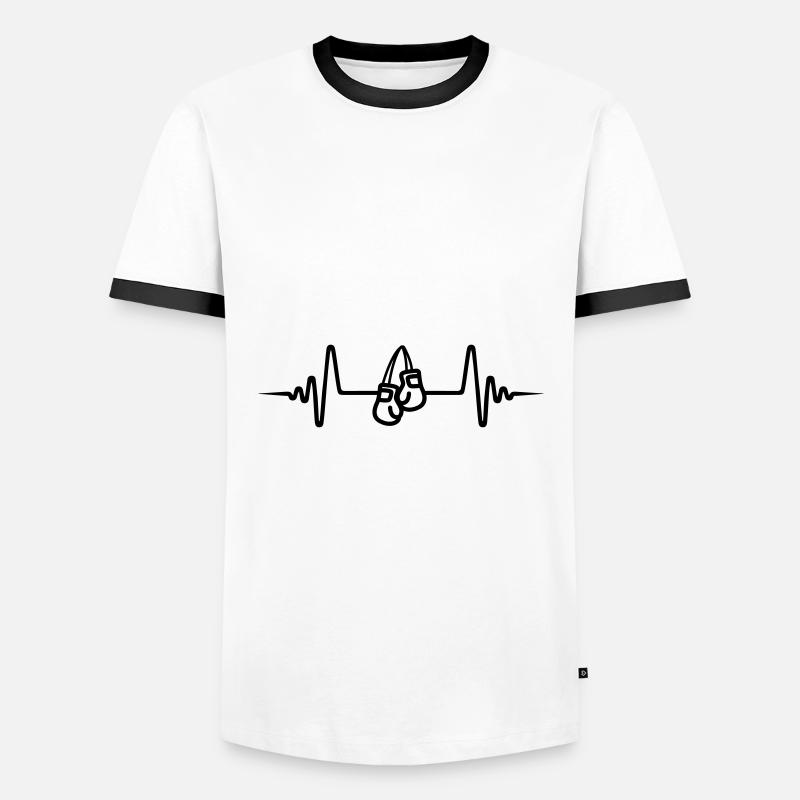 Gants de boxe Pulse - T-shirt contrasté Homme - blanc/noir