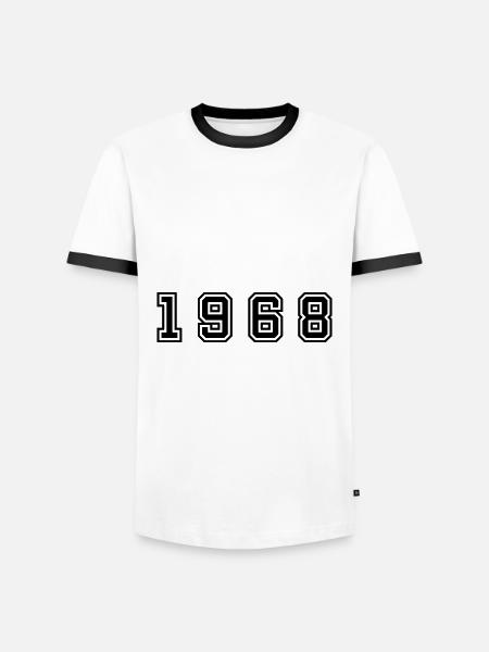 Numéro de l’année 1968 - T-shirt contrasté Homme - blanc/noir