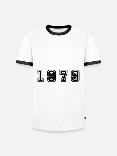 1979 Year Number - Men's Ringer Shirt - white/black