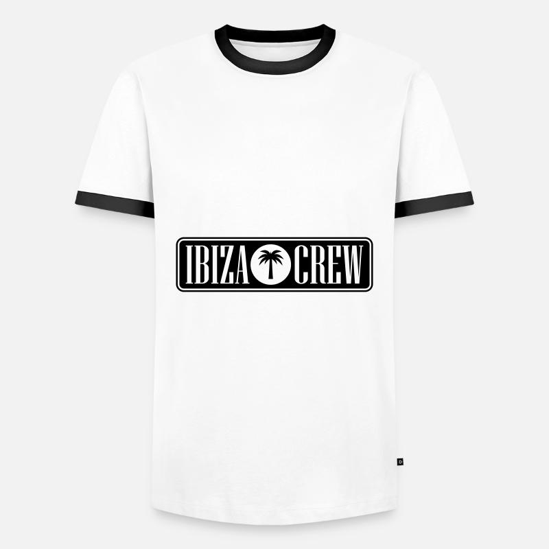 Ibiza Crew - Men's Ringer Shirt - white/black