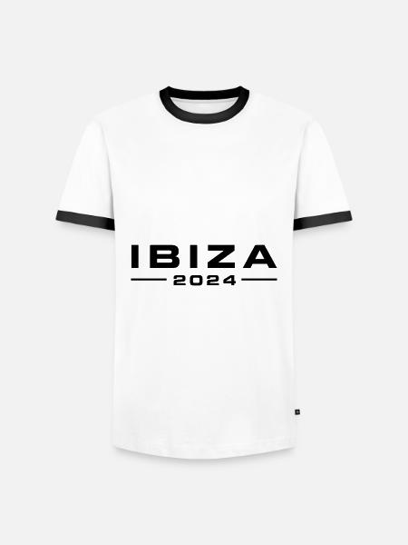 Ibiza 2024 - Men's Ringer Shirt - white/black
