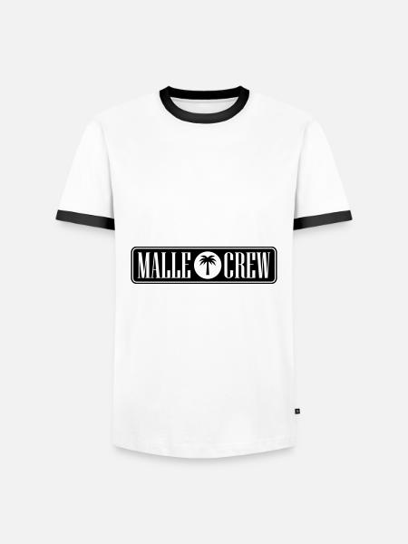 Malle Crew - Men's Ringer Shirt - white/black