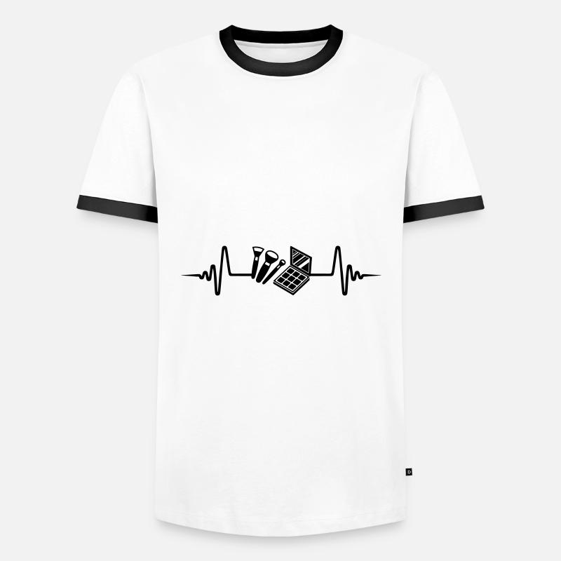 Make Up Cosmetics Pulse - Men's Ringer Shirt - white/black