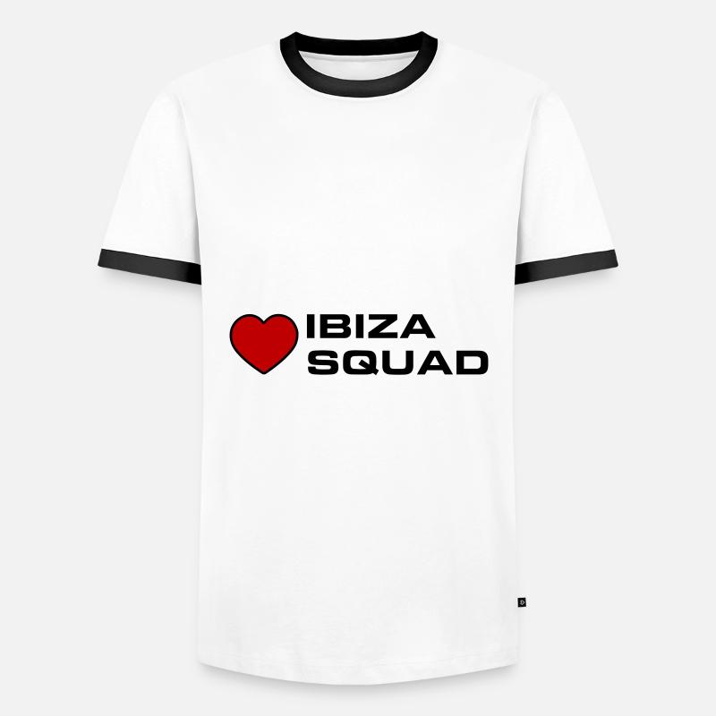Ibiza Squad - Men's Ringer Shirt - white/black