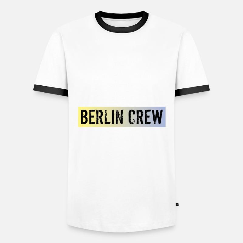Berlin Crew - Men's Ringer Shirt - white/black