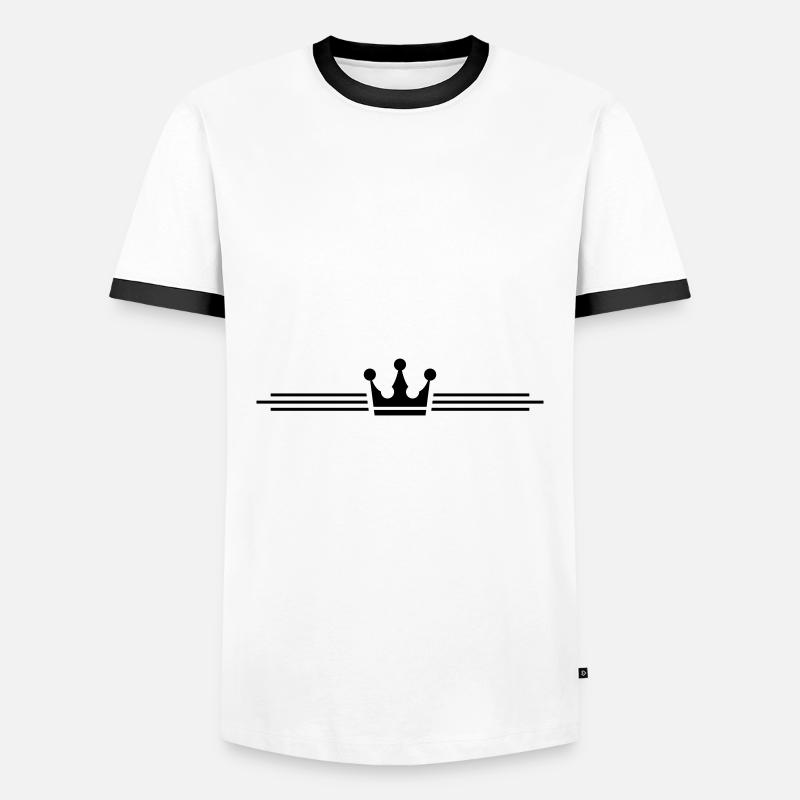 Krone Line - Men's Ringer Shirt - white/black