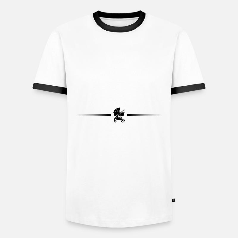 Stroller baby line - Men's Ringer Shirt - white/black
