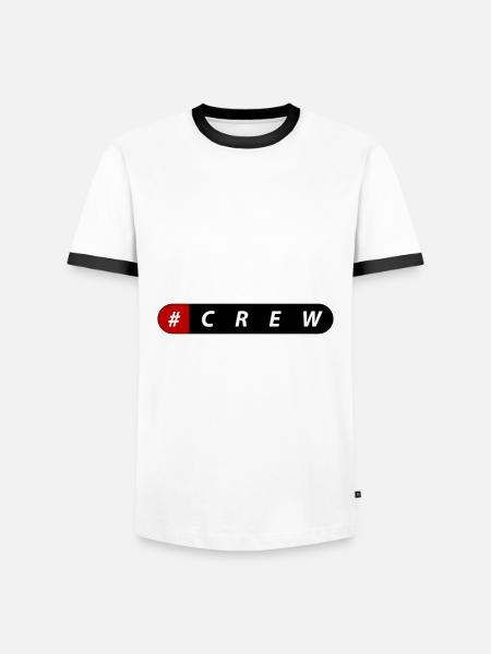crew - Men's Ringer Shirt - white/black