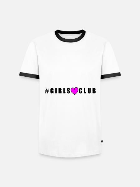 Club filles - T-shirt contrasté Homme - blanc/noir
