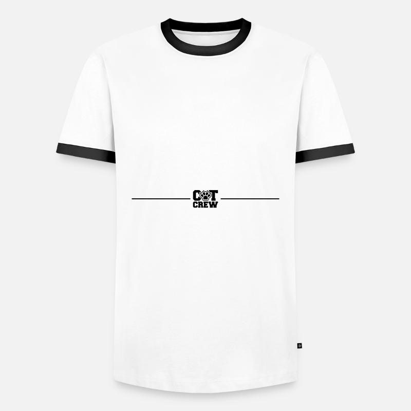 Cat Crew Line - Men's Ringer Shirt - white/black