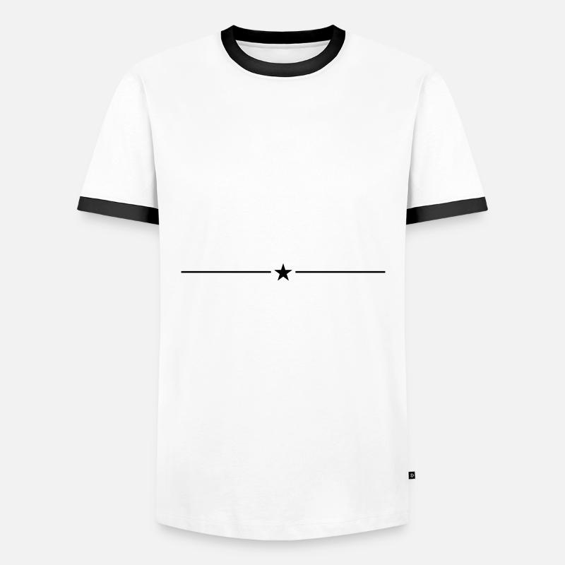 Star Line Element - Men's Ringer Shirt - white/black