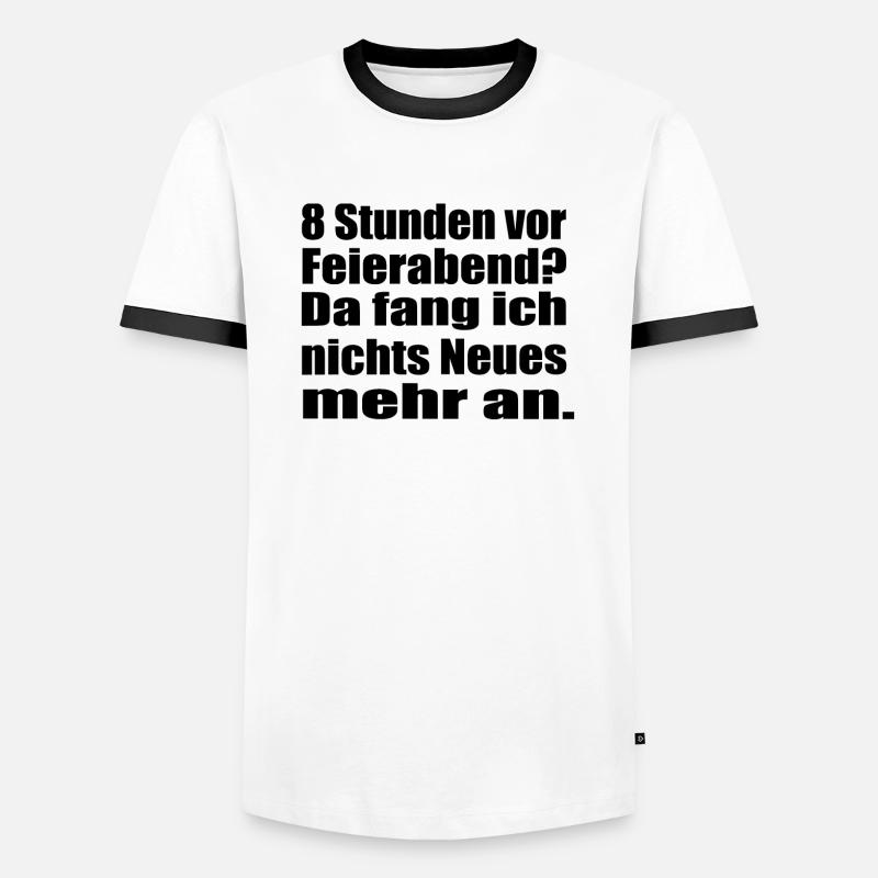 Endlich Feierabend ! - Männer Kontrast-T-Shirt - Weiß/Schwarz