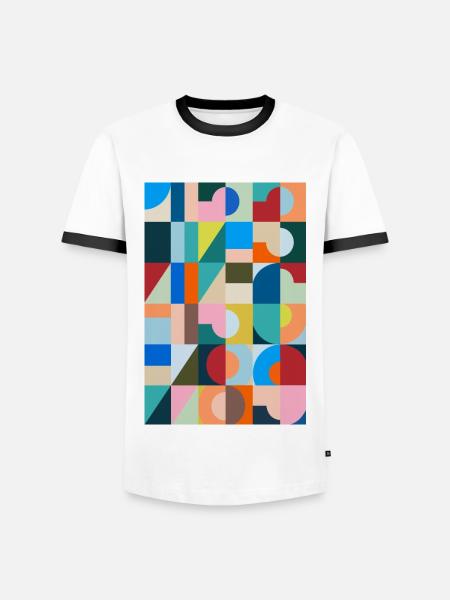 Numbers, digits, numbers - Men's Ringer Shirt - white/black
