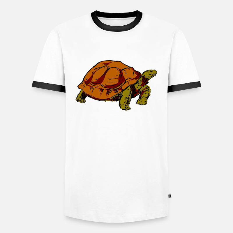 turtle - Men's Ringer Shirt - white/black
