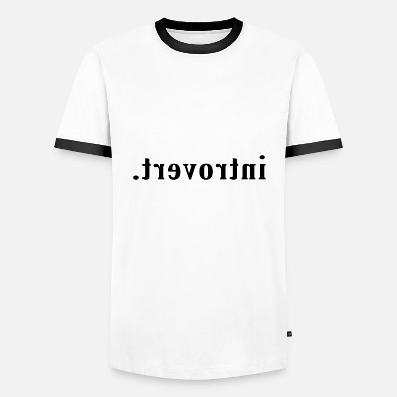 Introvert Reverse Solo Gift - Men's Ringer Shirt - white/black