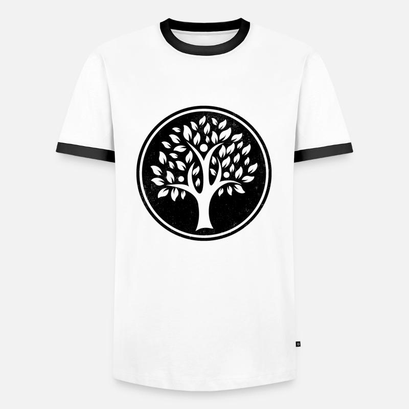 Baum Symbol Mutter Erde Geschenk - Männer Kontrast-T-Shirt - Weiß/Schwarz