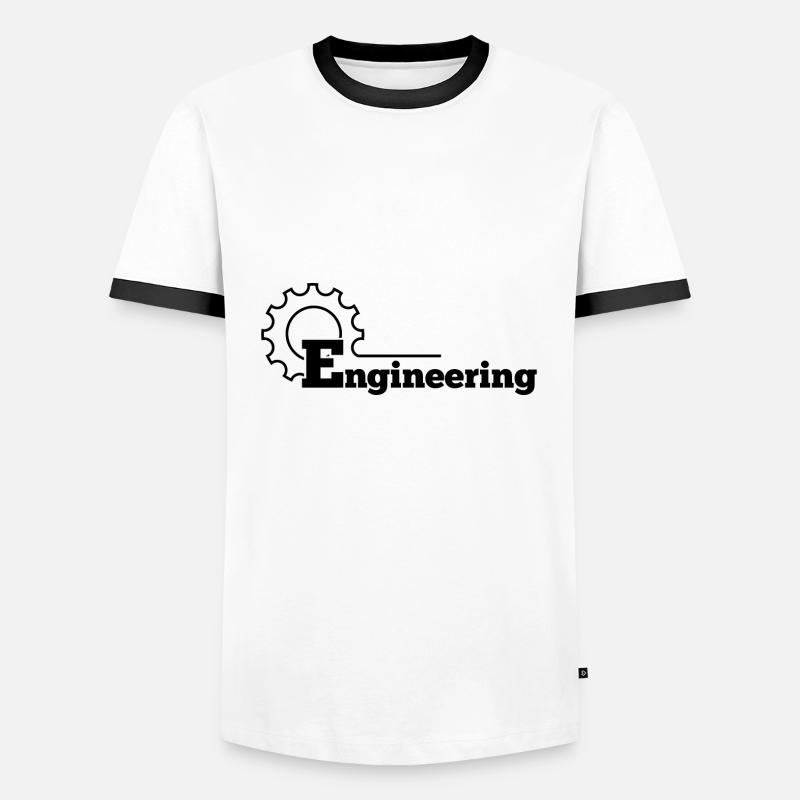 Engineering Engineer Gear Gift - Men's Ringer Shirt - white/black