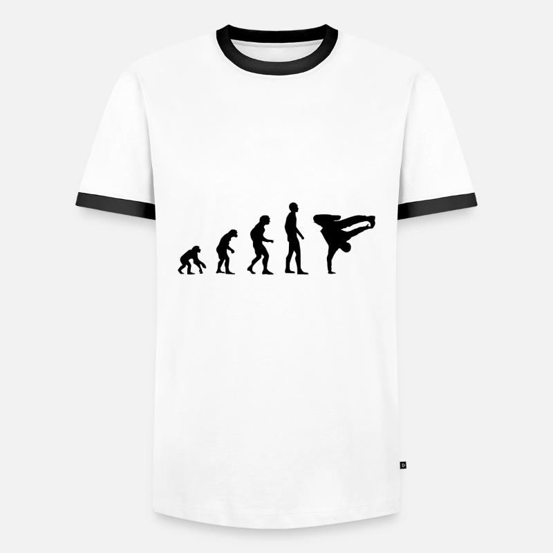 Breakdance Evolution Silhouette - T-shirt contrasté Homme - blanc/noir