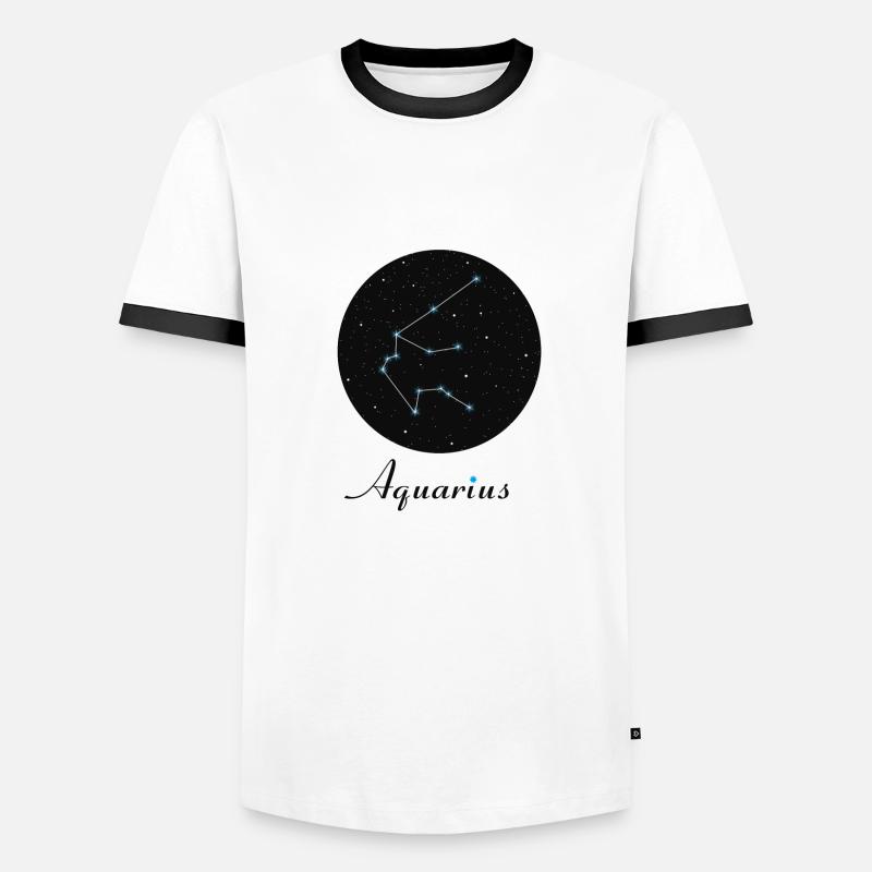 Aquarius Wassermann - Männer Kontrast-T-Shirt - Weiß/Schwarz