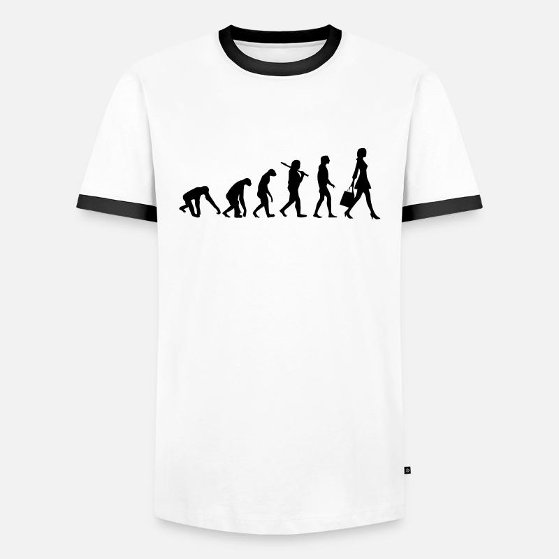WOMEN EVOLUTION - Men's Ringer Shirt - white/black