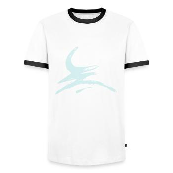 Karma - Männer Kontrast-T-Shirt - Weiß/Schwarz - Vorne - AI Model Female 172 light (172cm) & AI Model Male 178 dark (178cm)