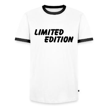 Limited Edition - Männer Kontrast-T-Shirt - Weiß/Schwarz - Vorne - AI Model Female 172 light (172cm) & AI Model Male 178 dark (178cm)