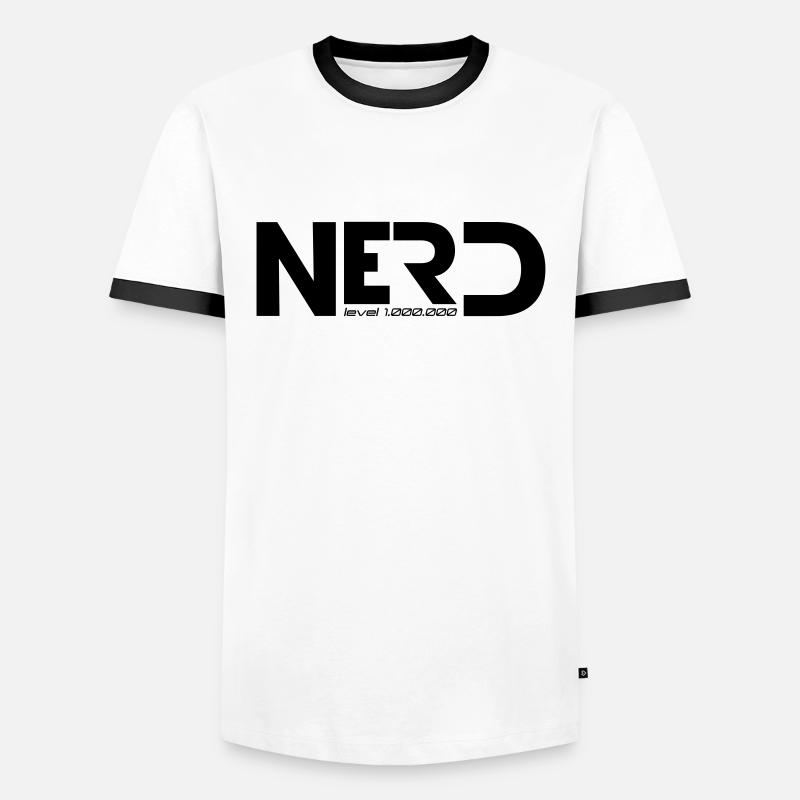 nerd level 1000000 - Männer Kontrast-T-Shirt - Weiß/Schwarz