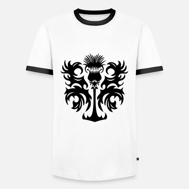 Thistle - Men's Ringer Shirt - white/black