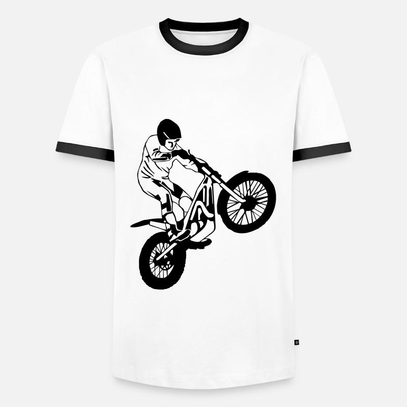 Trial - Männer Kontrast-T-Shirt - Weiß/Schwarz