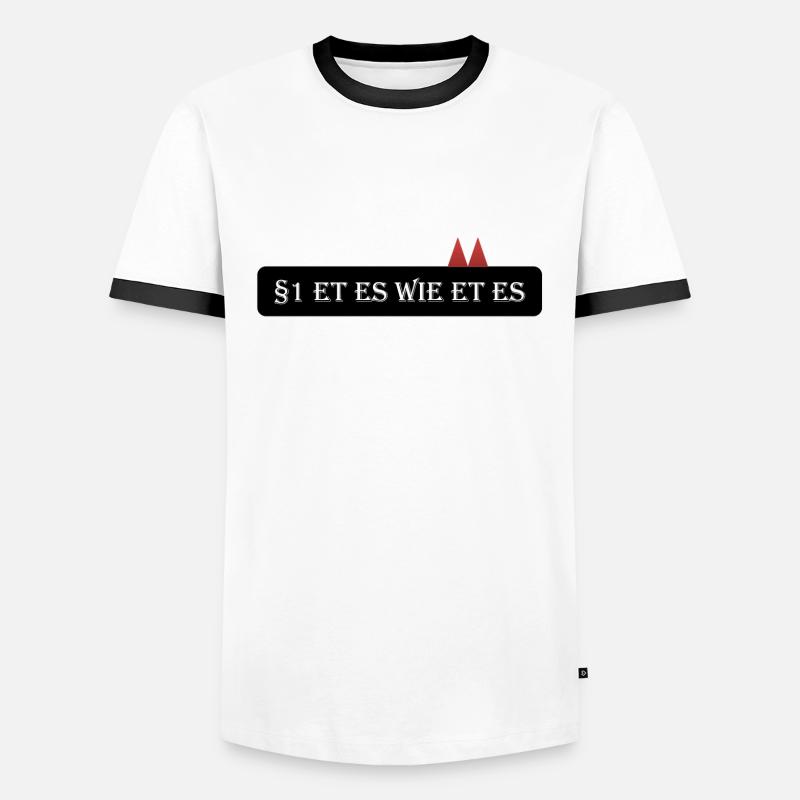 Article 1: Et it as et. - Et Kölsche - Men's Ringer Shirt - white/black