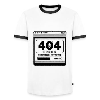 404 error - Men's Ringer Shirt - white/black - Front - AI Model Female 172 light (172cm) & AI Model Male 178 dark (178cm)