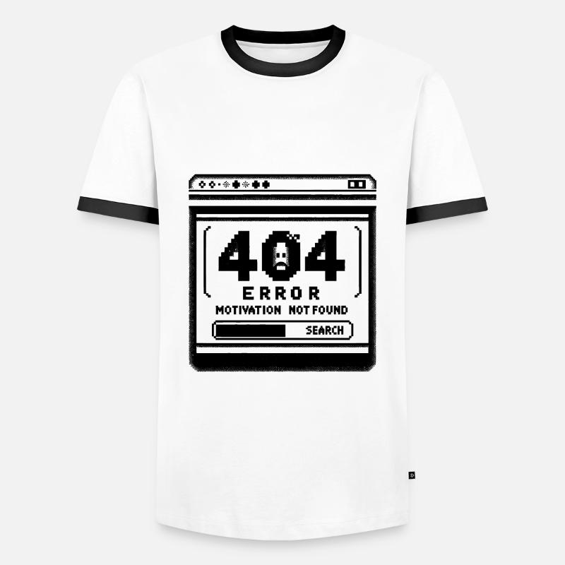 404 error - Männer Kontrast-T-Shirt - Weiß/Schwarz