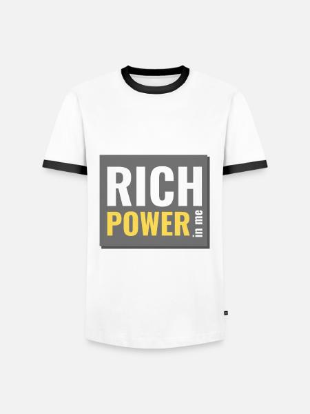 reiche Kraft in mir - Männer Kontrast-T-Shirt - Weiß/Schwarz
