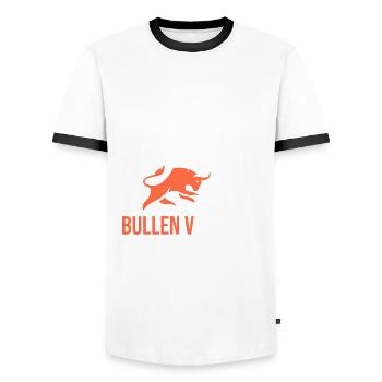 Bullen VS Bären - Männer Kontrast-T-Shirt - Weiß/Schwarz - Vorne - AI Model Female 172 light (172cm) & AI Model Male 178 dark (178cm)
