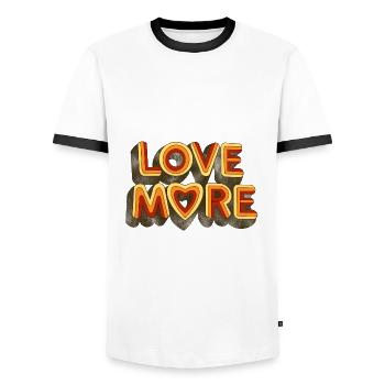 AIMER PLUS - T-shirt contrasté Homme - blanc/noir - Devant - AI Model Female 172 light (172cm) & AI Model Male 178 dark (178cm)