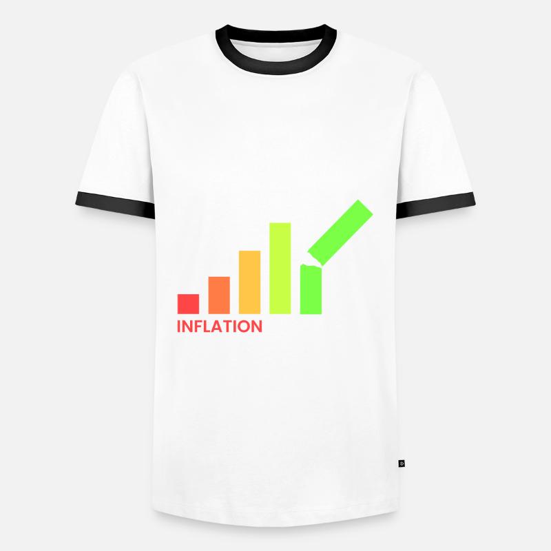 Inflation wird fallen - Männer Kontrast-T-Shirt - Weiß/Schwarz