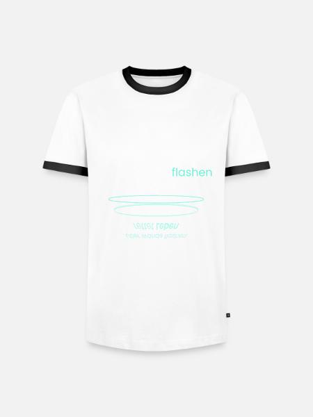 Flashe über Wände!! - Männer Kontrast-T-Shirt - Weiß/Schwarz