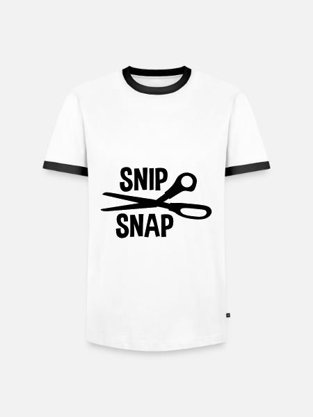Snip, snap (scissors) - Men's Ringer Shirt - white/black